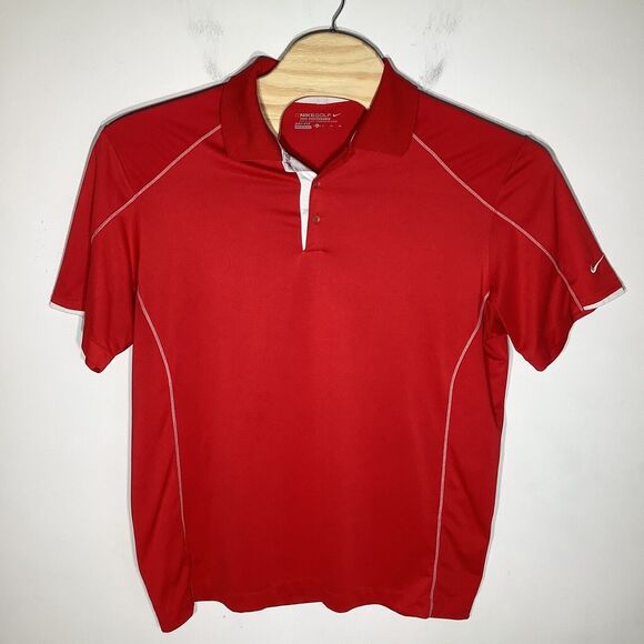 Nike Golf Tour Performance Mens Short Sleeve Dri Fit Golf Polo Red Size XL - Picture 2 of 7